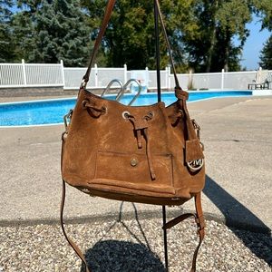 Brown suede Michael kors purse